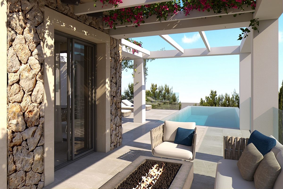 Grundstück in Santa Ponsa mit einem Bauprojekt für eine moderne Villa