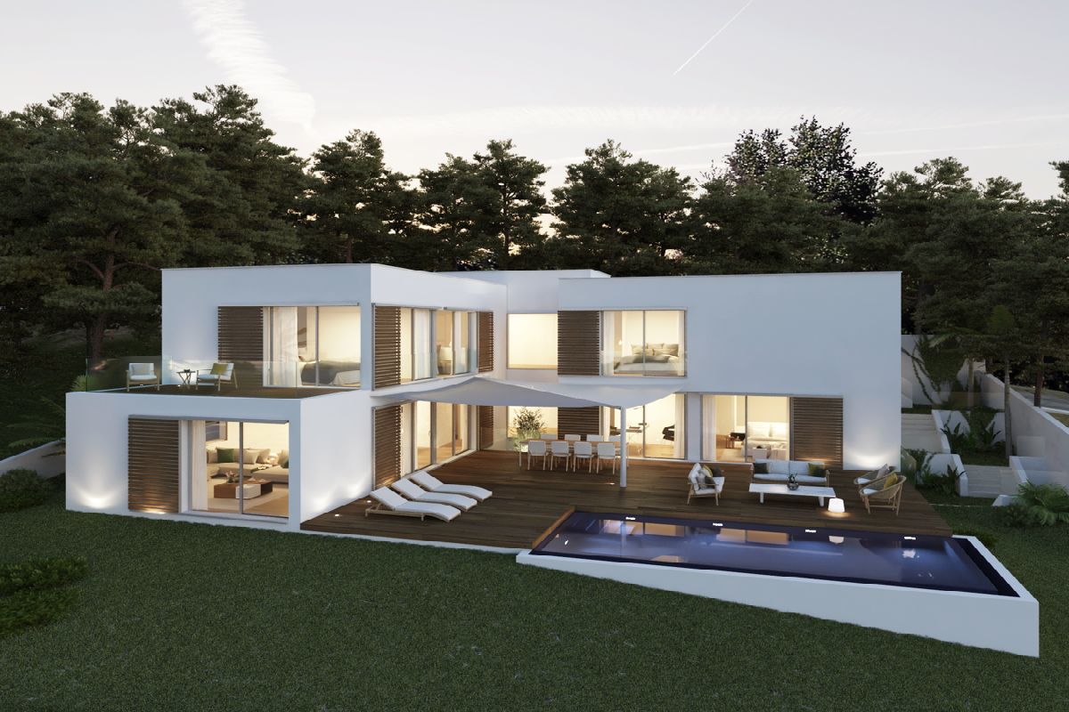 Neubauprojekt! Moderne Luxusvilla mit Meerblick mit Indoor