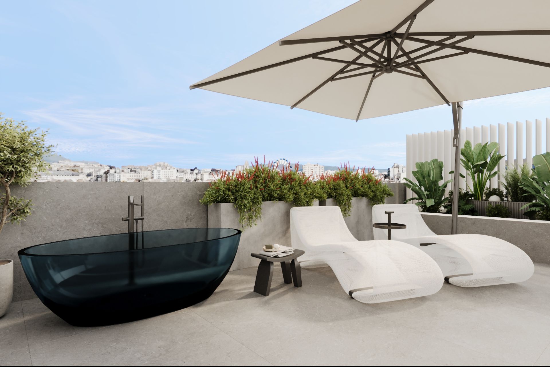 Picture of Unique luxury penthouse with private roof terrace and underground ...