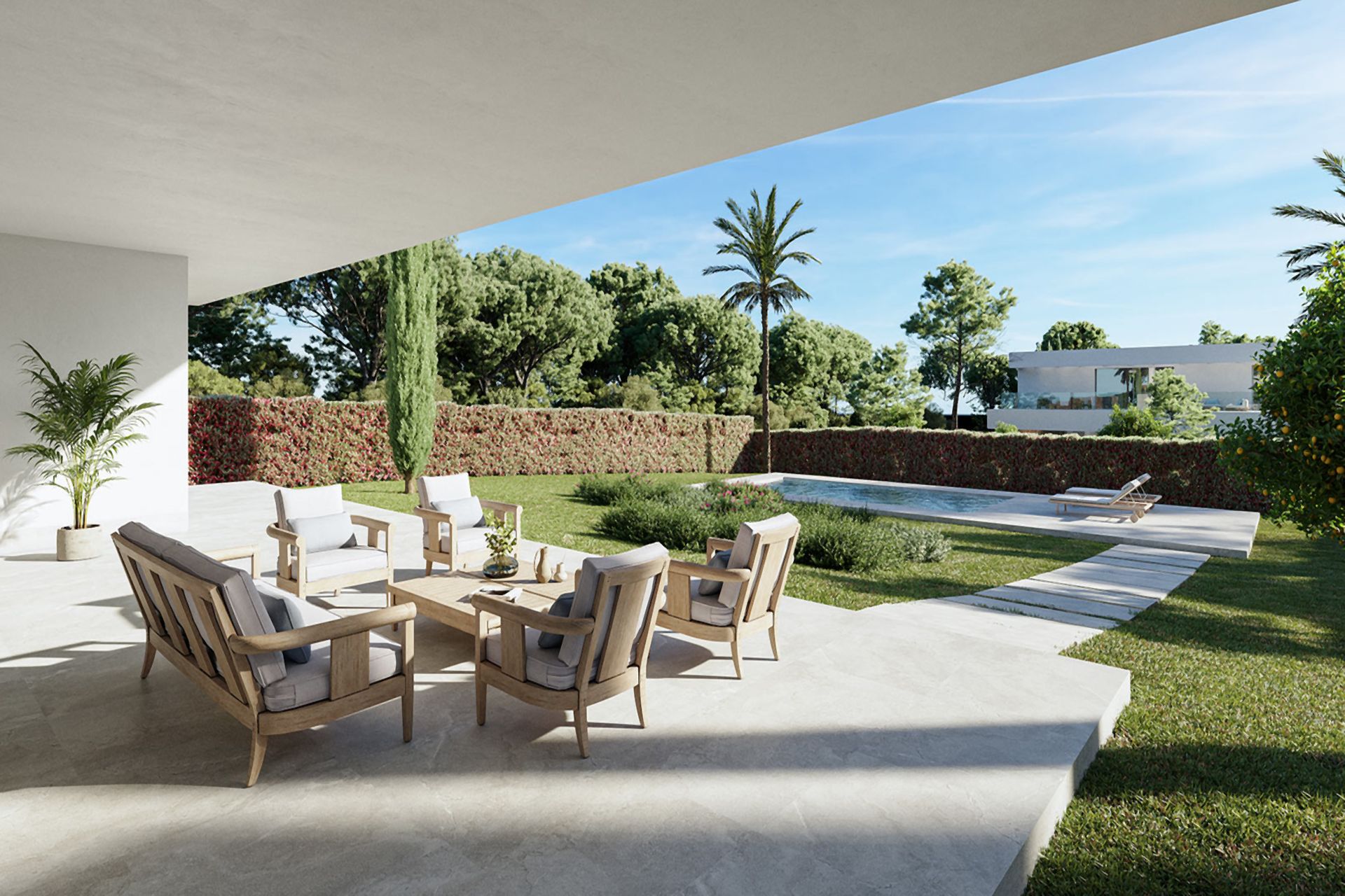 Moderne Villa mit traumhaften Garten und Pool in Sol de Mallorca! kaufen